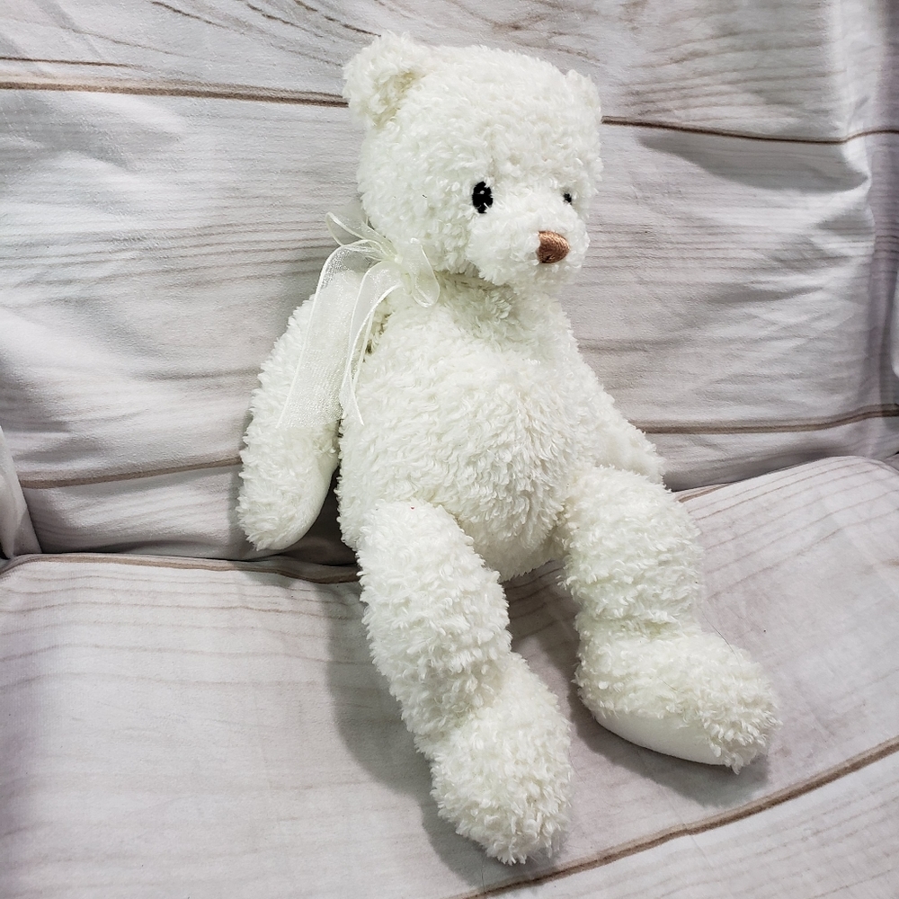 🌞SOLD🌞 Baby Gund Twinkle White Teddy Bear 14" Plush Stuffed Animal Curly 2001 - Picture 3 of 9